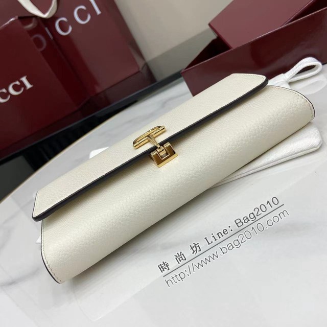 Gucci專櫃古馳最新款Softbit系列大號半馬銜扣翻蓋長錢包 jh2965型號：828147